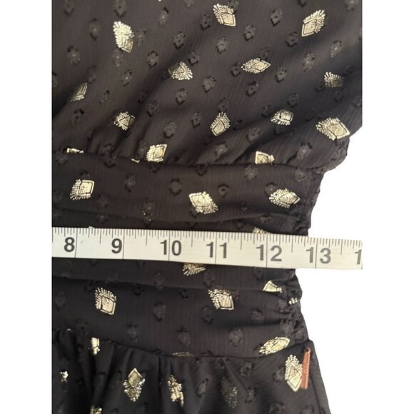 NWT Misa Los Angeles Davie Dress Black Silver‎ Diamond Clip Dot Mini Size XS - Picture 8 of 15